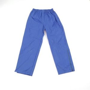 NOS 80s Streetwear Nylon Rain Sweatpants Blue